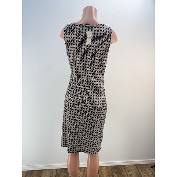 "ANN TAYLOR" WOMEN SLEEVELESS BLACK TIE WAIST DRESS SIZE: M NWT $130 - Picture 2 of 15